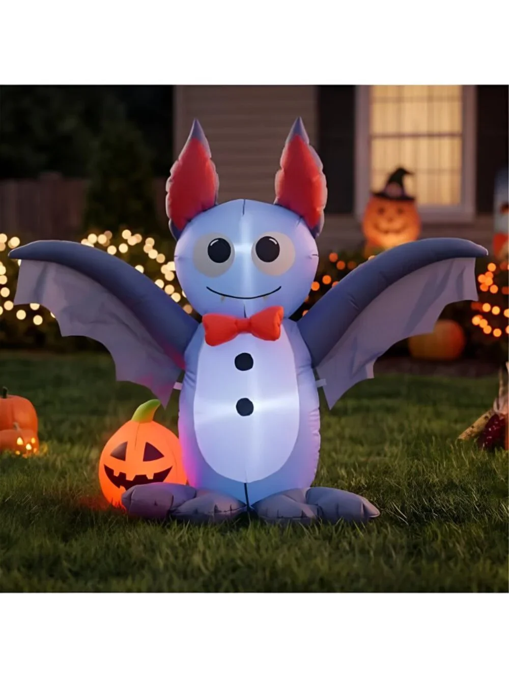 4ft Halloween Inflatable Bat, Lighted Halloween Yard Decor